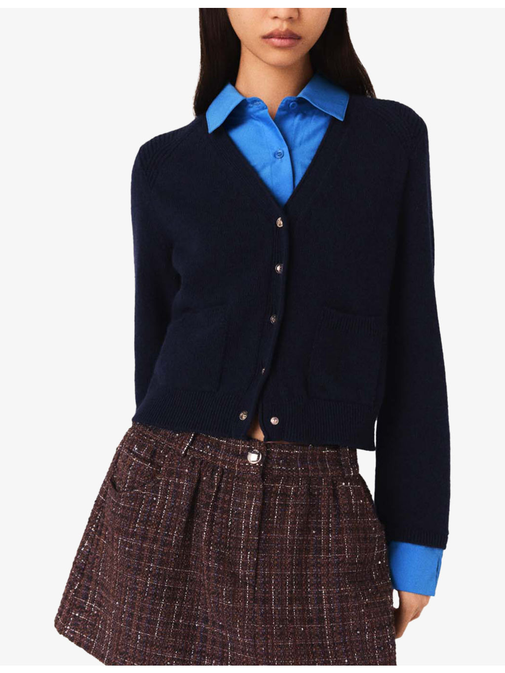 Short Two-In-One Wool Cardigan - 3