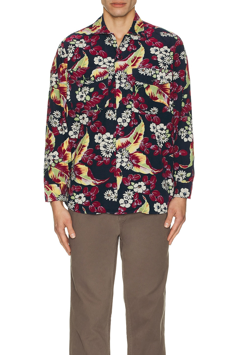 Work Classic Fit Corduroy Discharge Print - 3