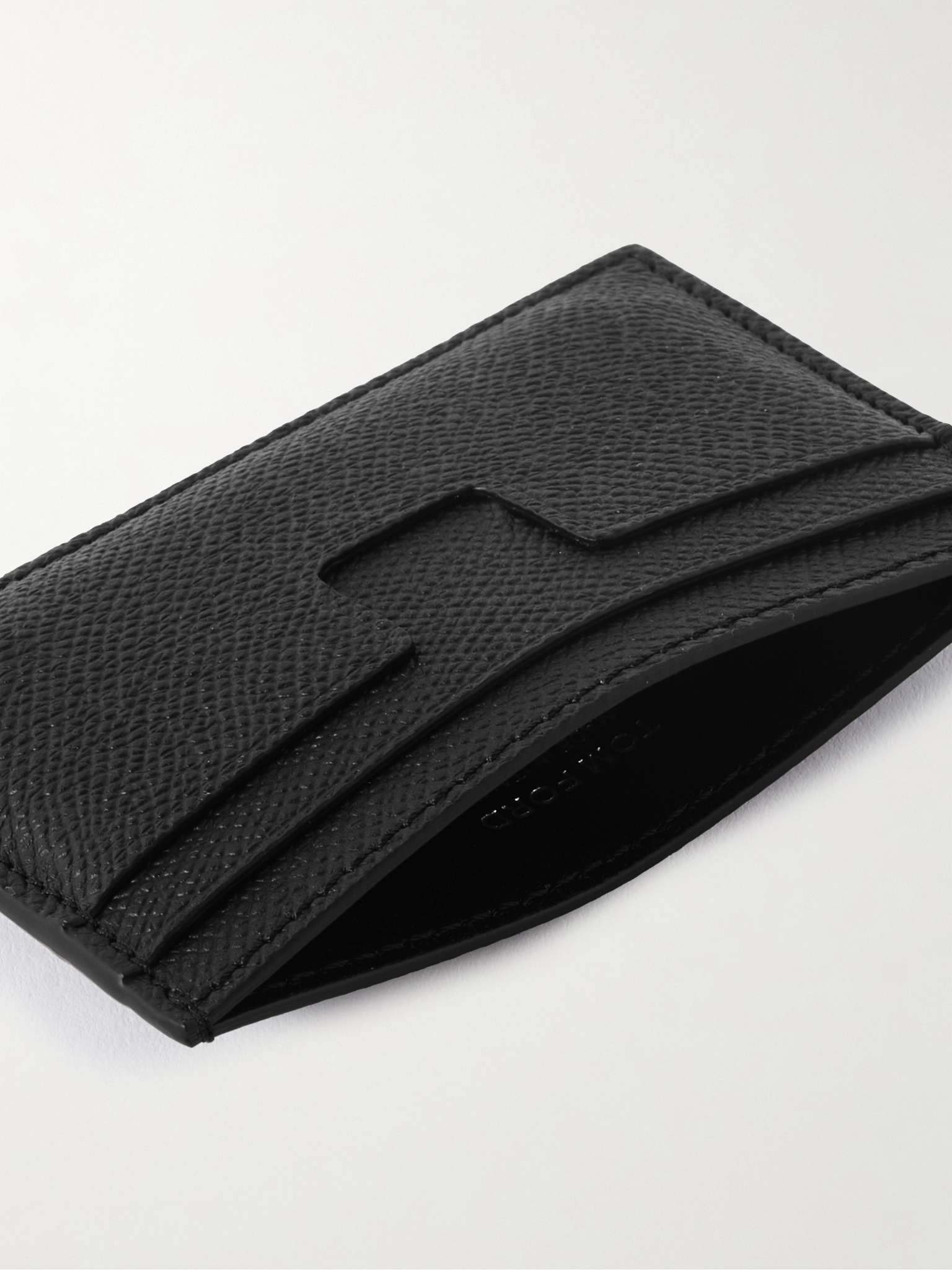 Logo-Appliquéd Full-Grain Leather Cardholder - 2