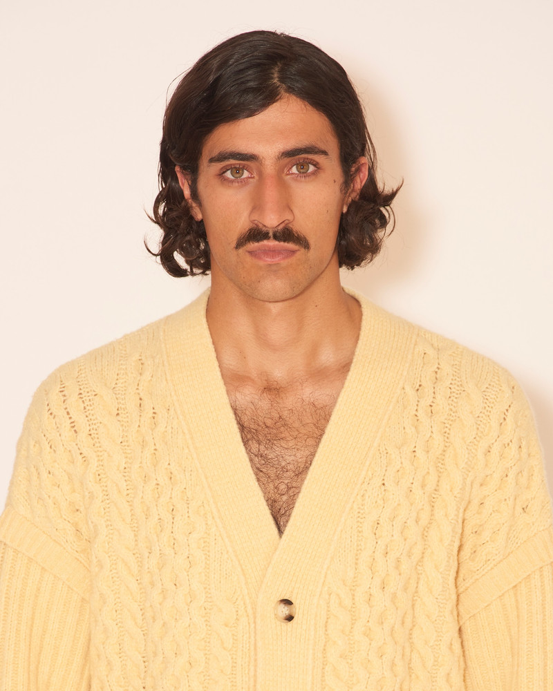 ELMO - Cable knit cardigan - Pale yellow 5