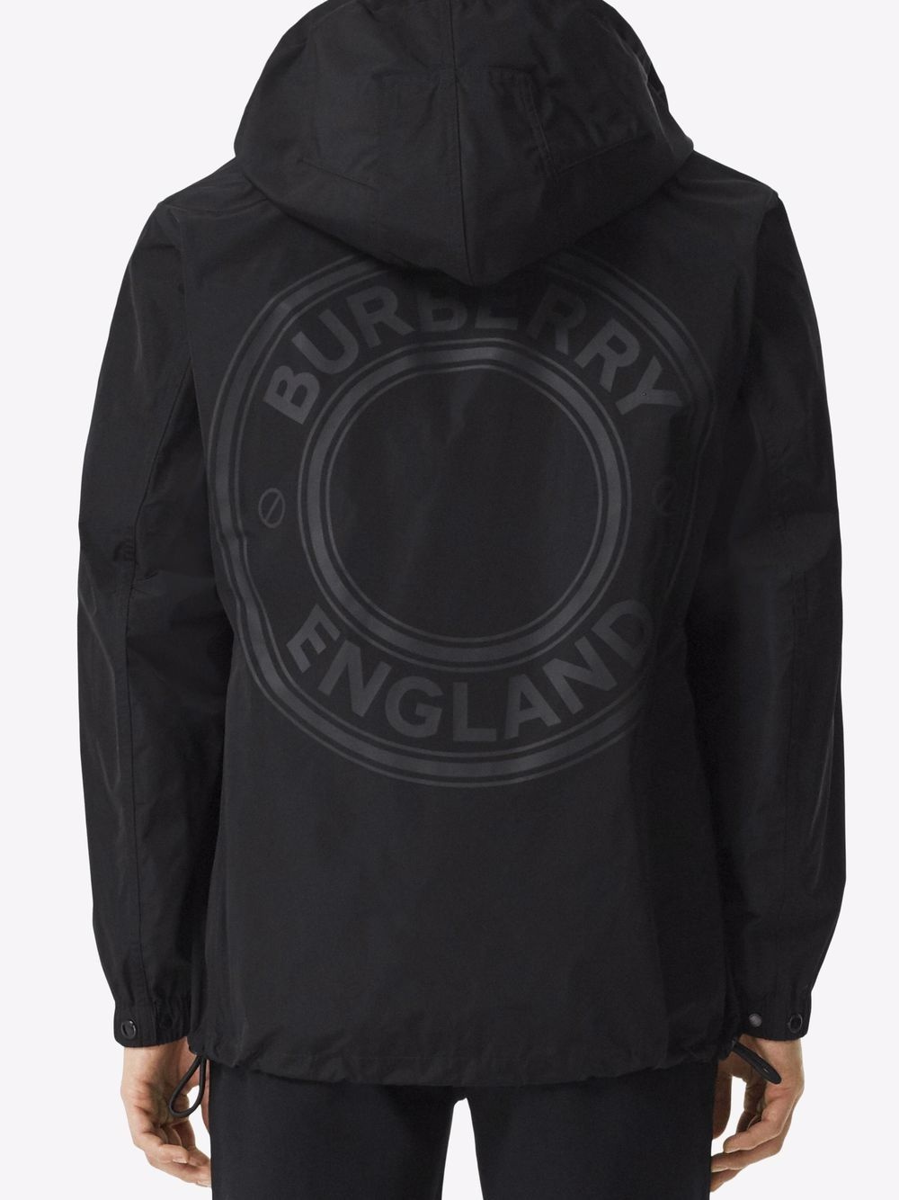 logo-print hooded windbreaker - 4