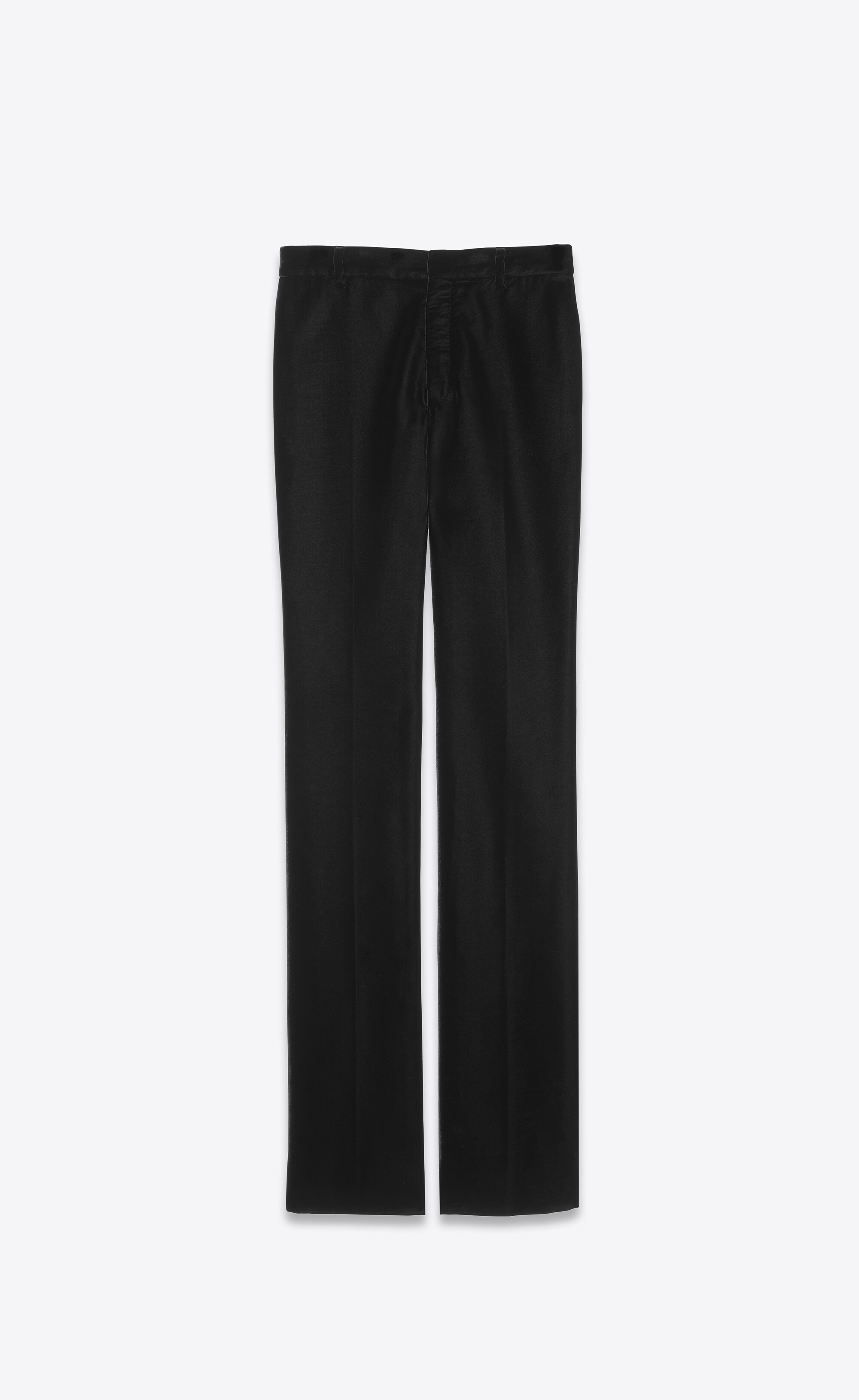 straight-leg pants in velvet - 1