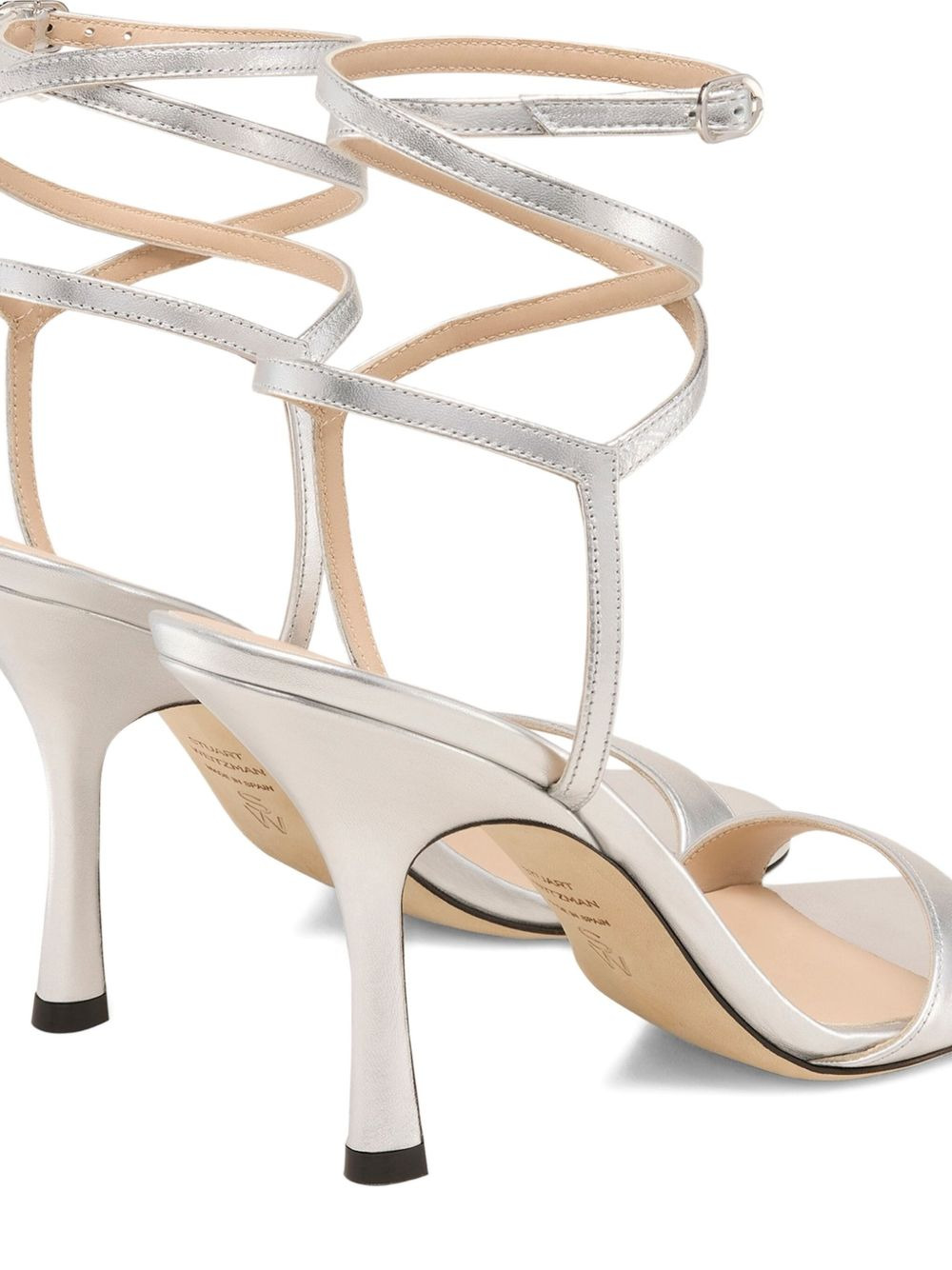wrap leather sandals - 3