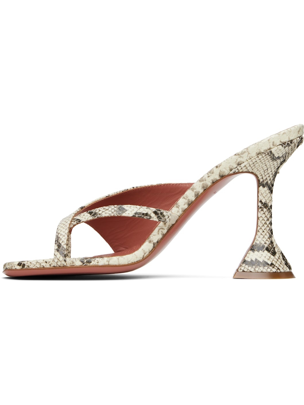 Off-White & Black Shiona Slipper Heeled Sandals - 3