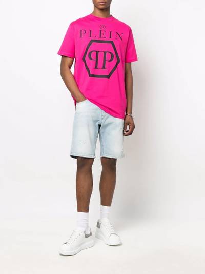 PHILIPP PLEIN hexagon logo-print T-shirt outlook