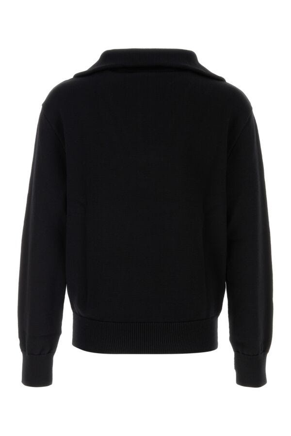 Black wool blend sweater - 2