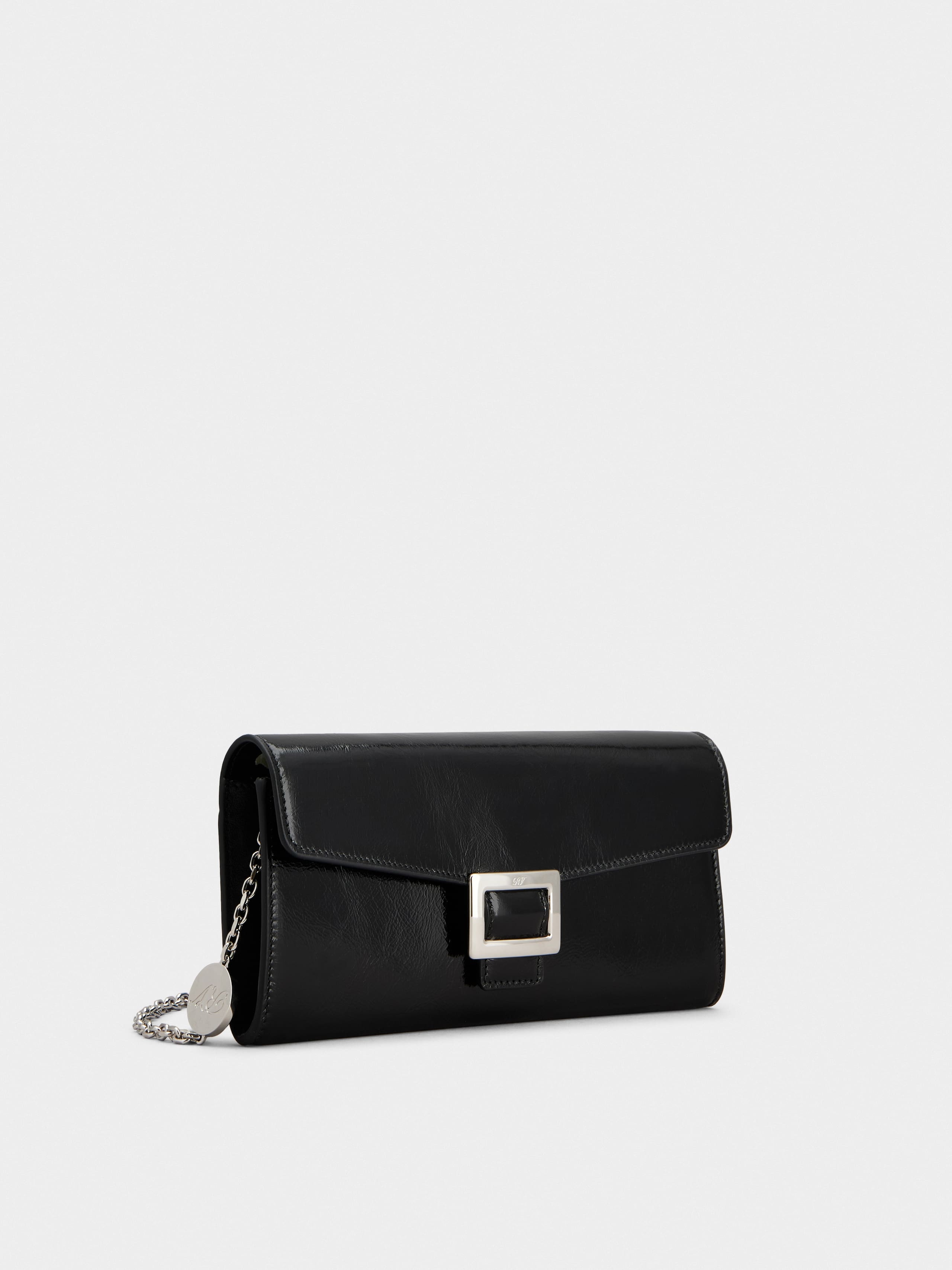Belle Vivier Wallet on chain in patent leather - 3