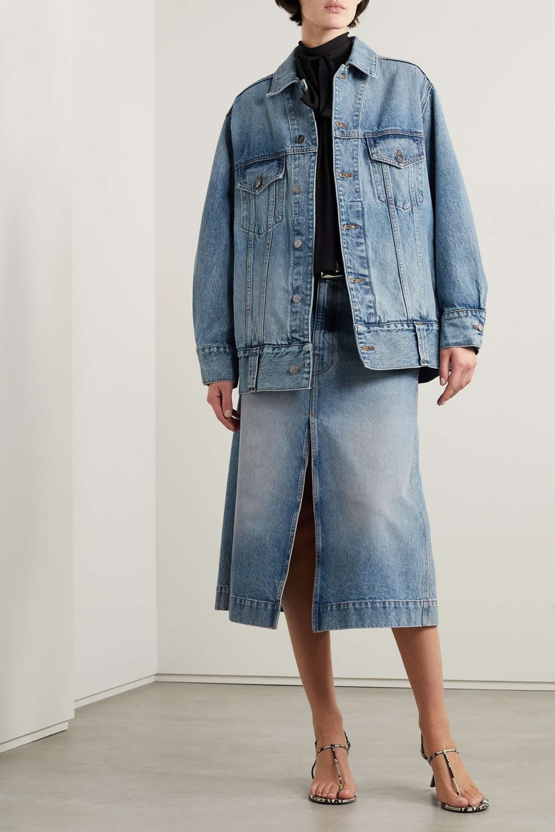 KHAITE Charlene denim skirt outlook