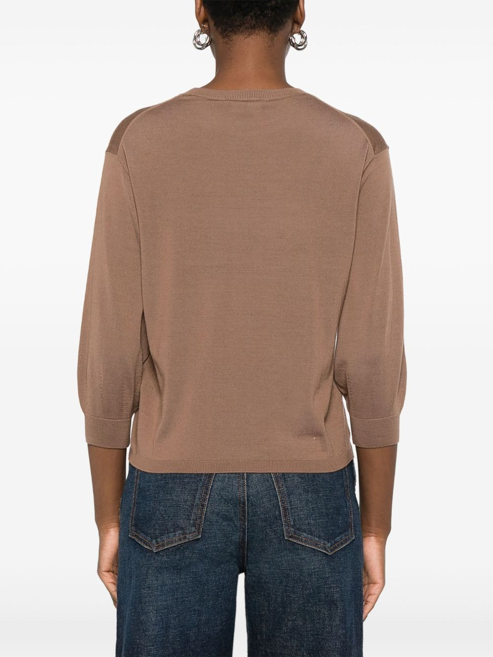 round-neck wool sweater - 4
