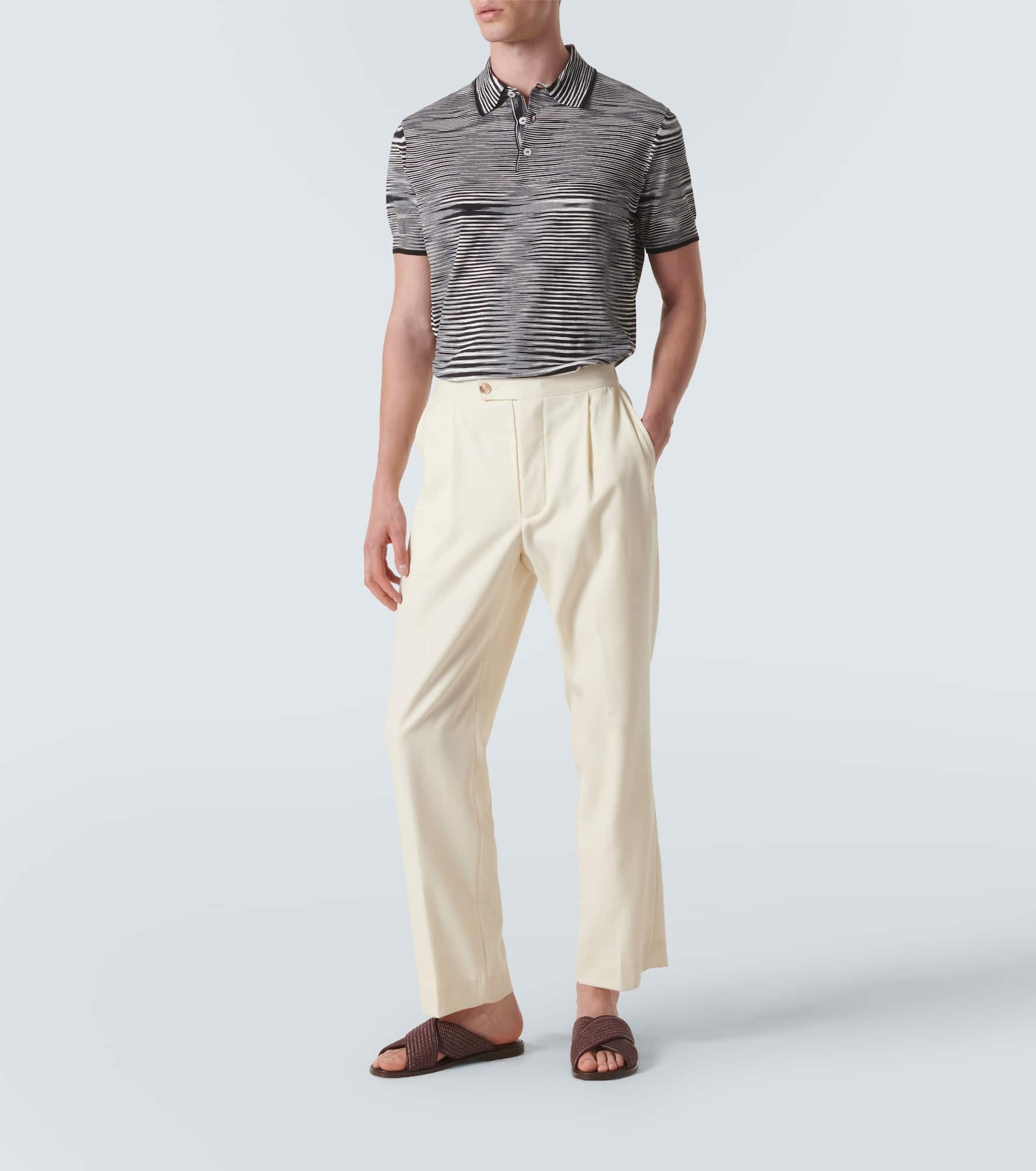 Space-dyed cotton polo shirt - 2