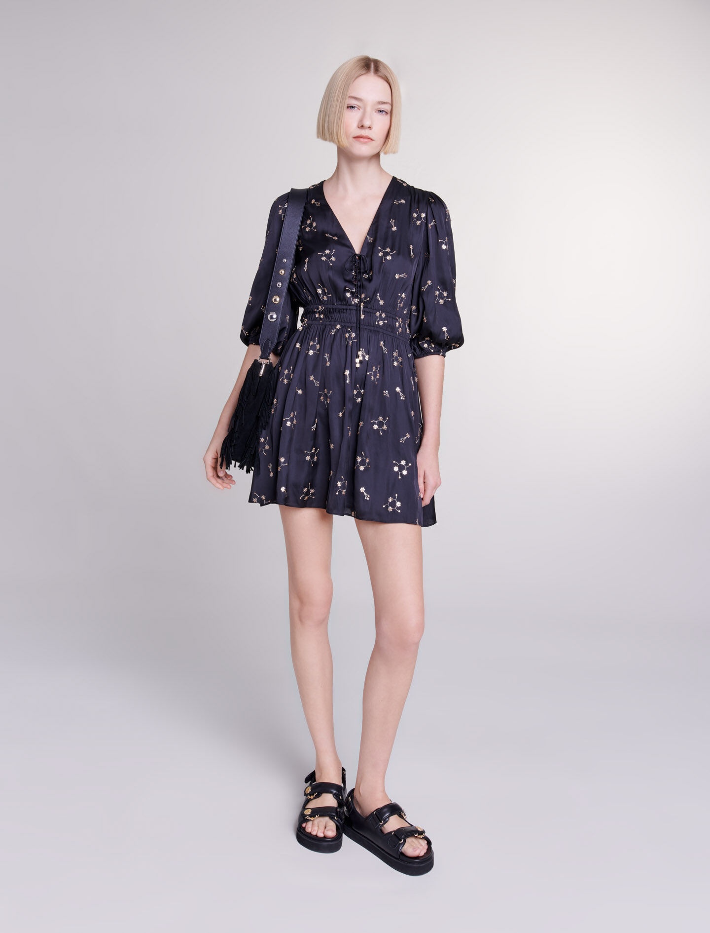 Short sequin-embroidered dress - 2