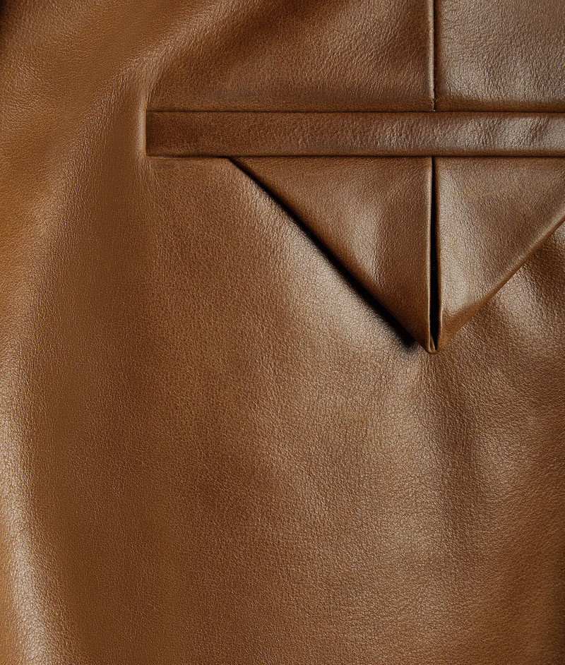 Vintage-Effect Leather Trousers 6