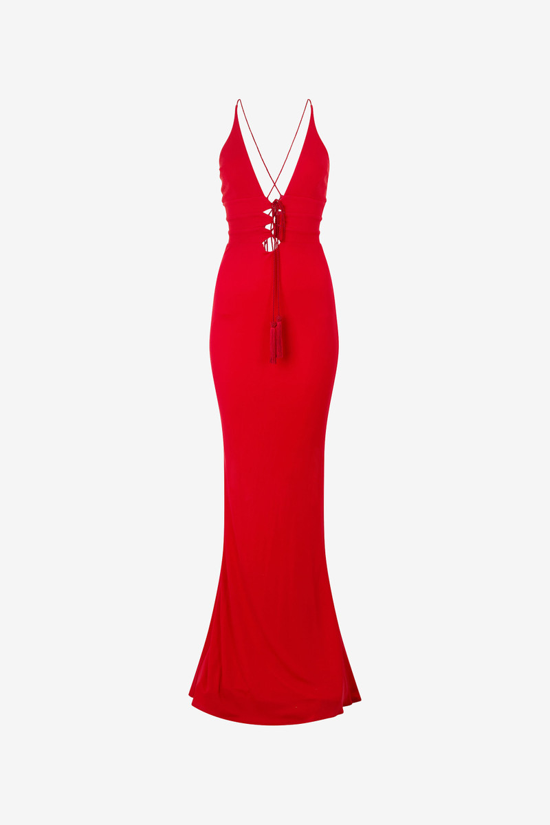 Long Dress With Criss-Cross Detail 1