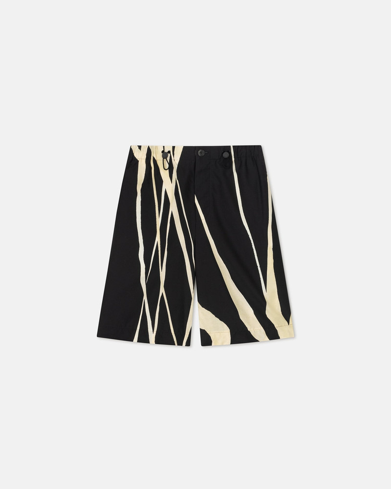 Printed Silk And Cotton Blend Bermuda Shorts 1
