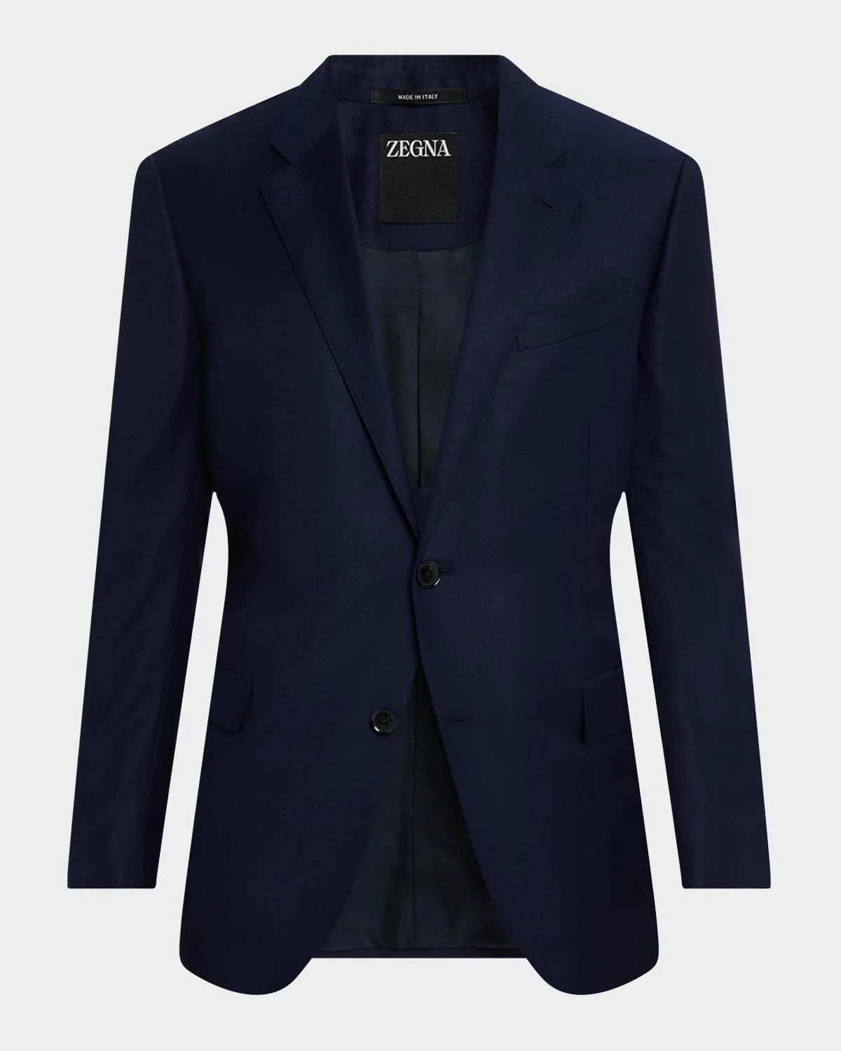 Men's Solid Wool Blazer - 1