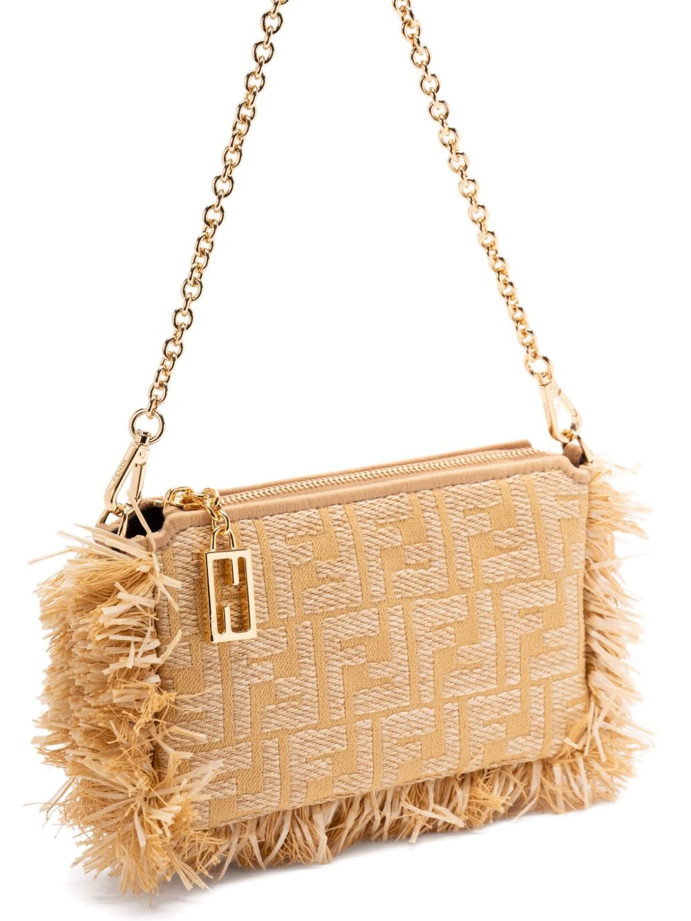 Baguette fringe-detail clutch bag - 3