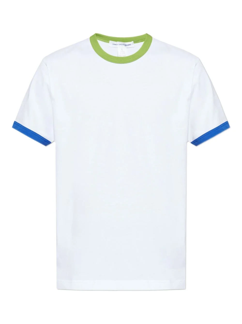 contrasting-trim T-shirt - 1