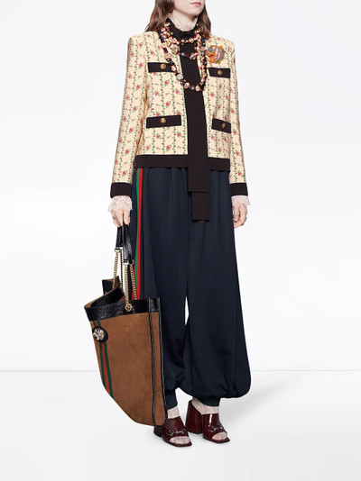 GUCCI Rose print silk marocain jacket outlook