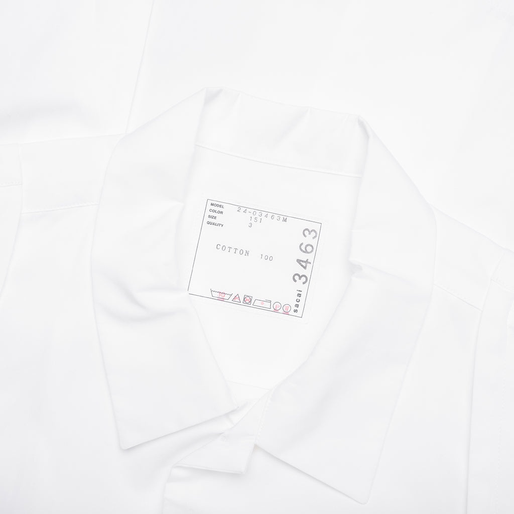 COTTON POPLIN SHIRT - OFF WHITE - 3