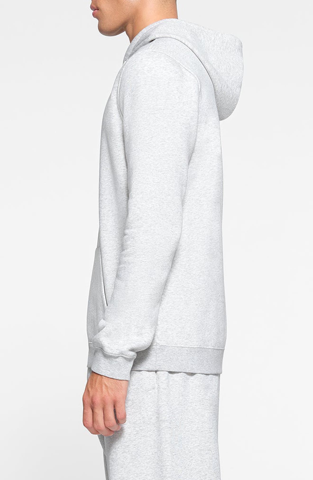 SKIMS Cotton Blend Pullover Hoodie in Light Heather Grey at Nordstrom - 3