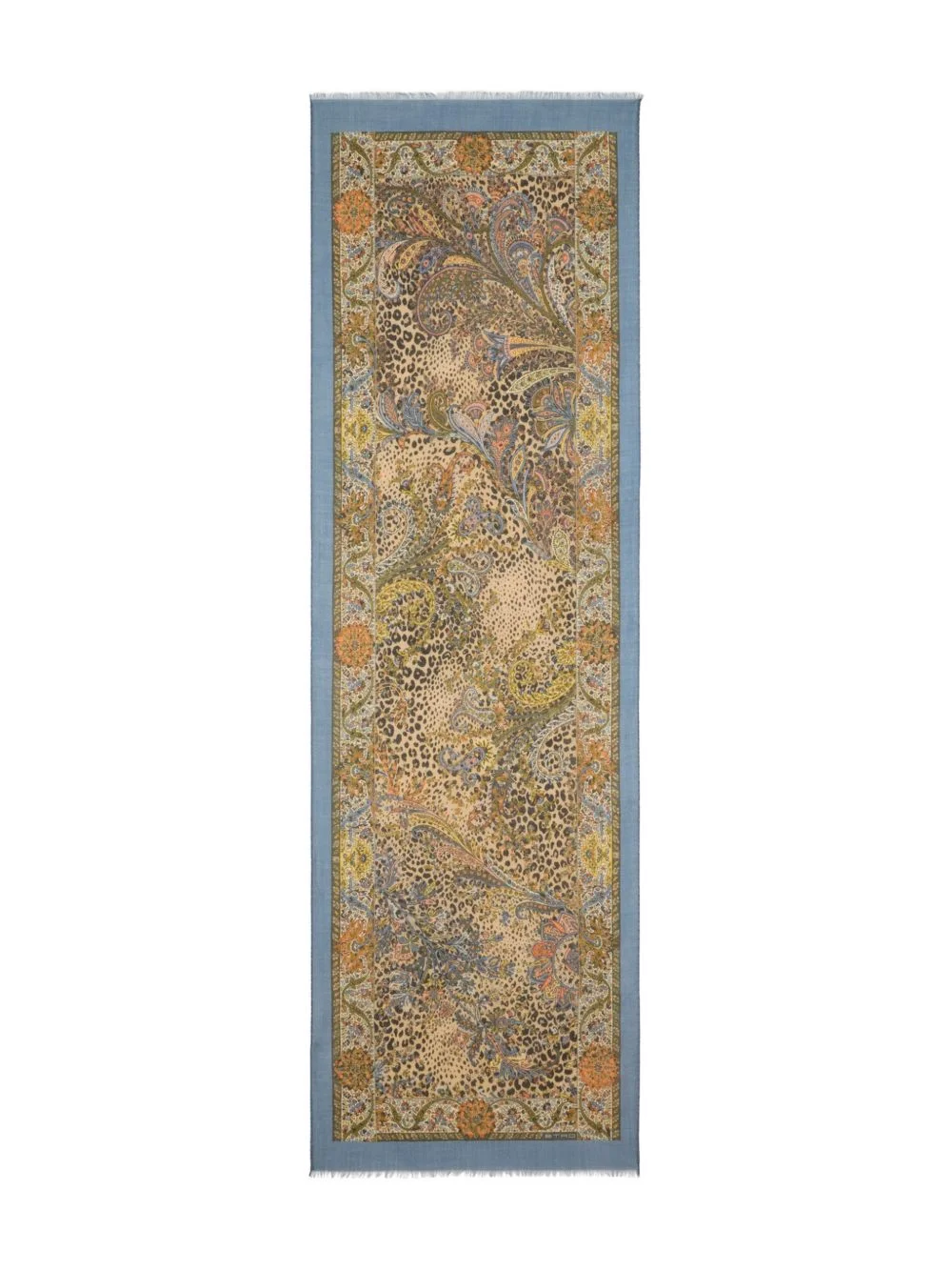 paisley animal-motif scarf - 1