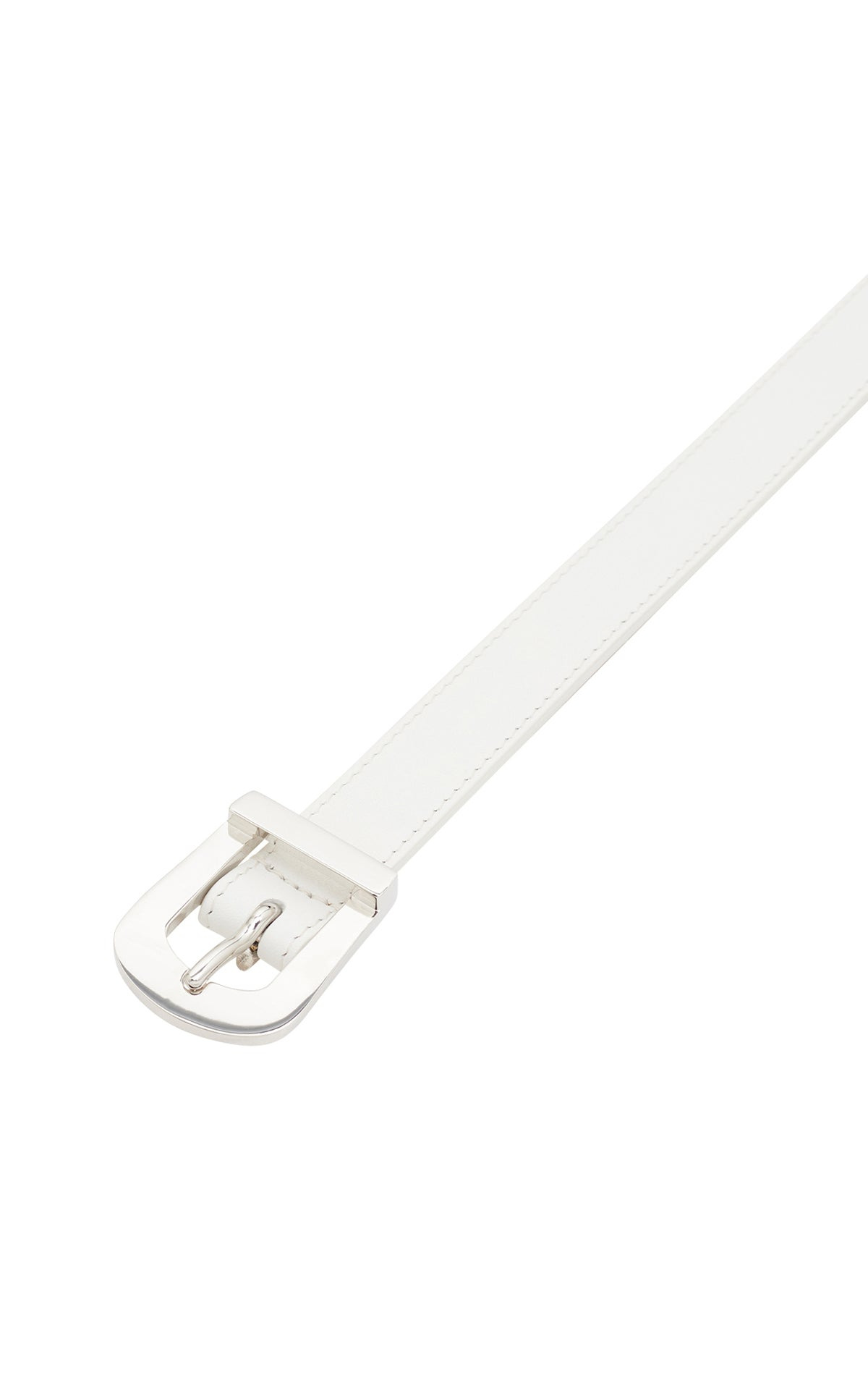 Marija Buckle Belt in Ivory Leather - 3