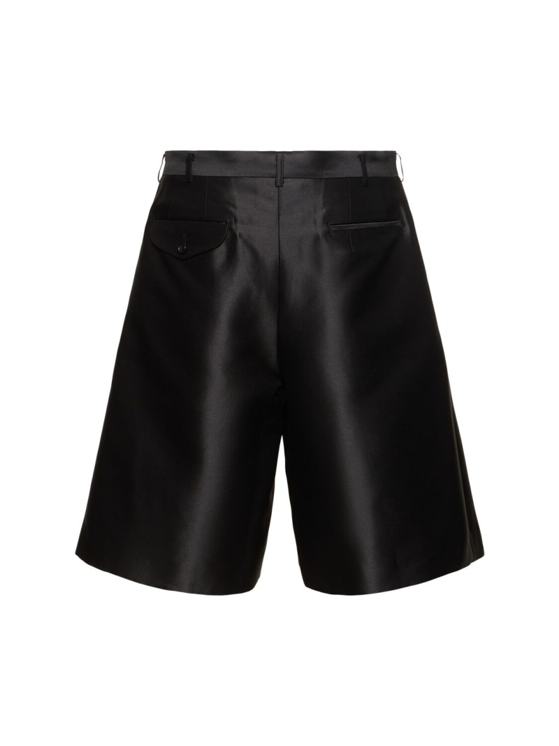 Pleated cotton & silk shorts - 5