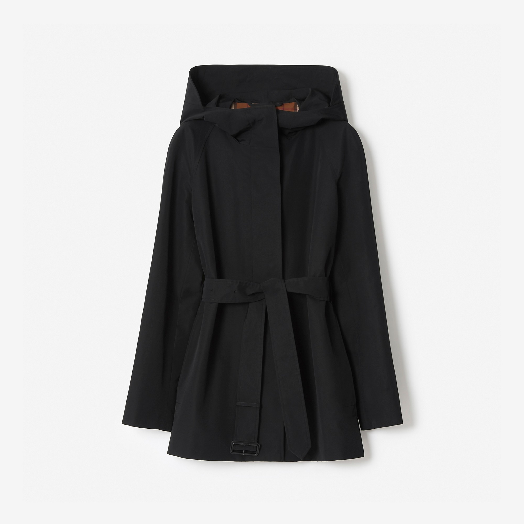 Technical Cotton Faille Hooded Car Coat - 1