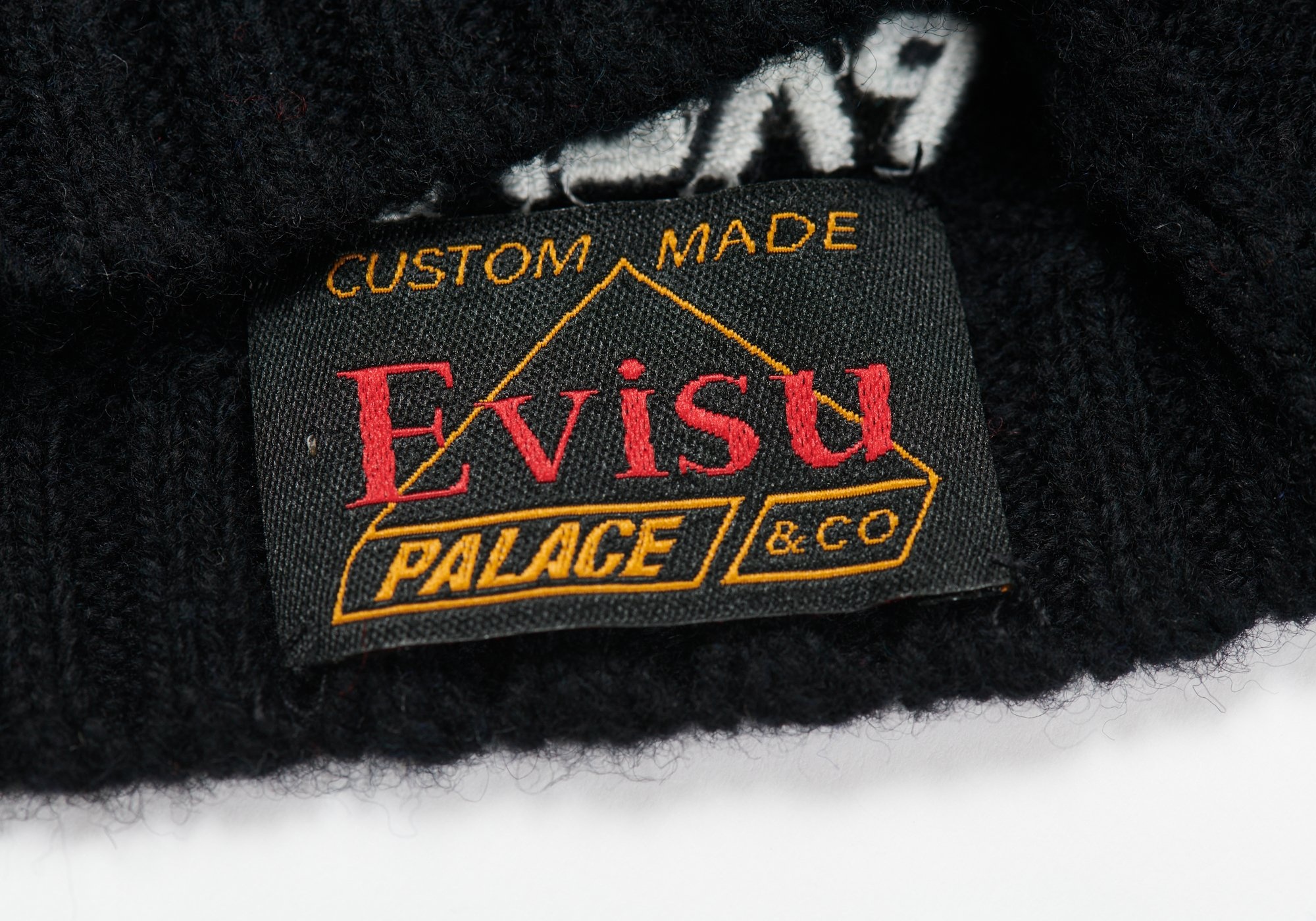 PALACE EVISU SEAGULL GODHEAD BEANIE BLACK - 3