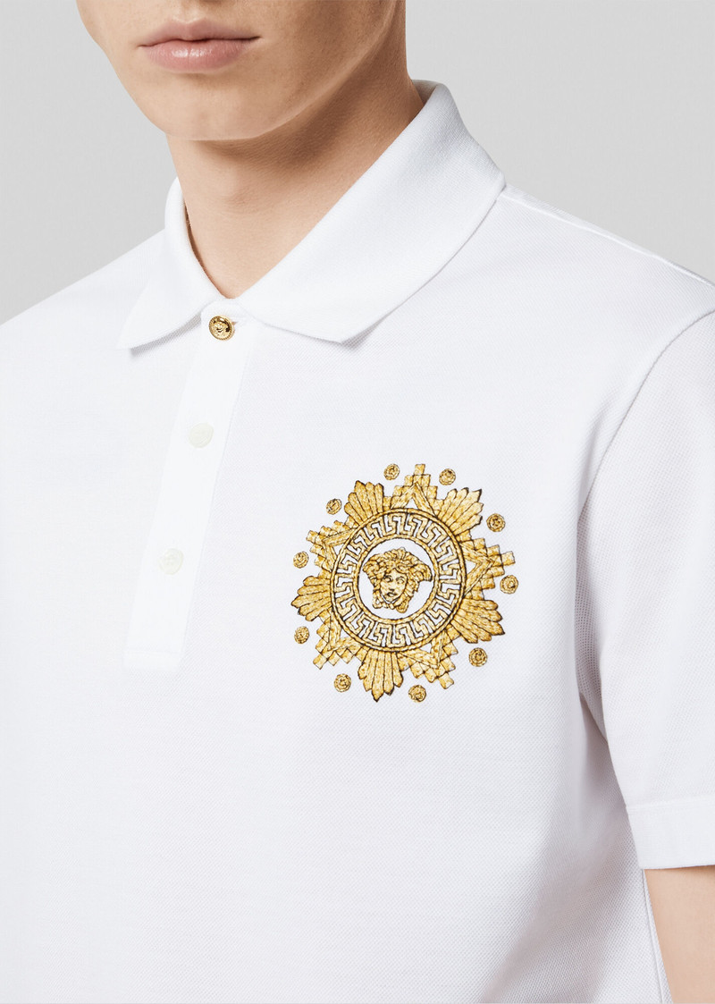 Medusa Embroidered Polo Shirt 5