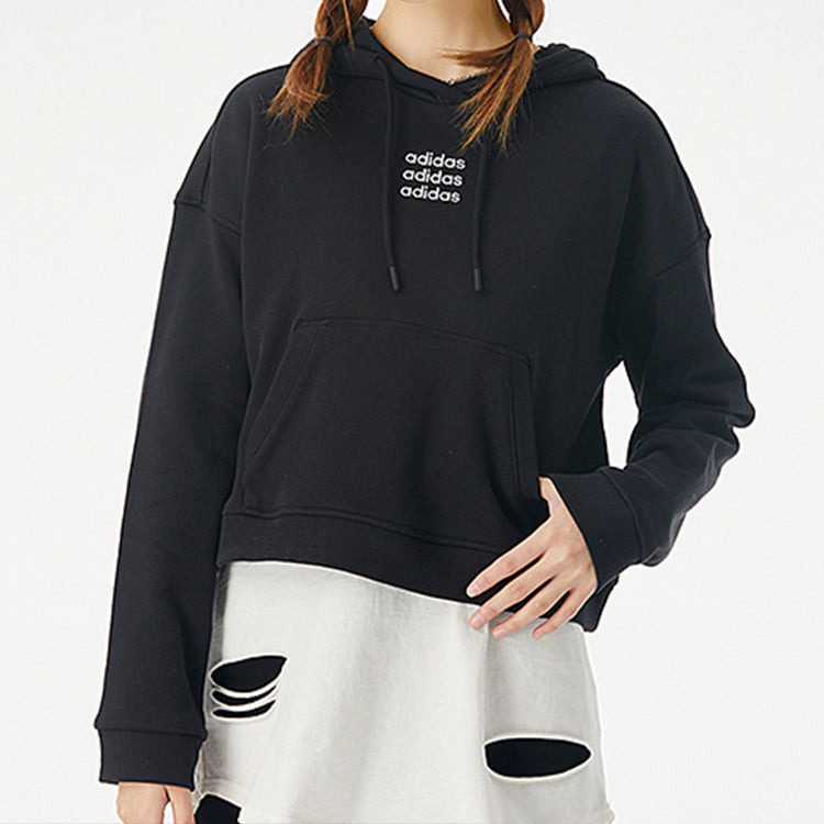 (WMNS) adidas Neo C+ Sweatshirts 'Black' GJ7935 - 3