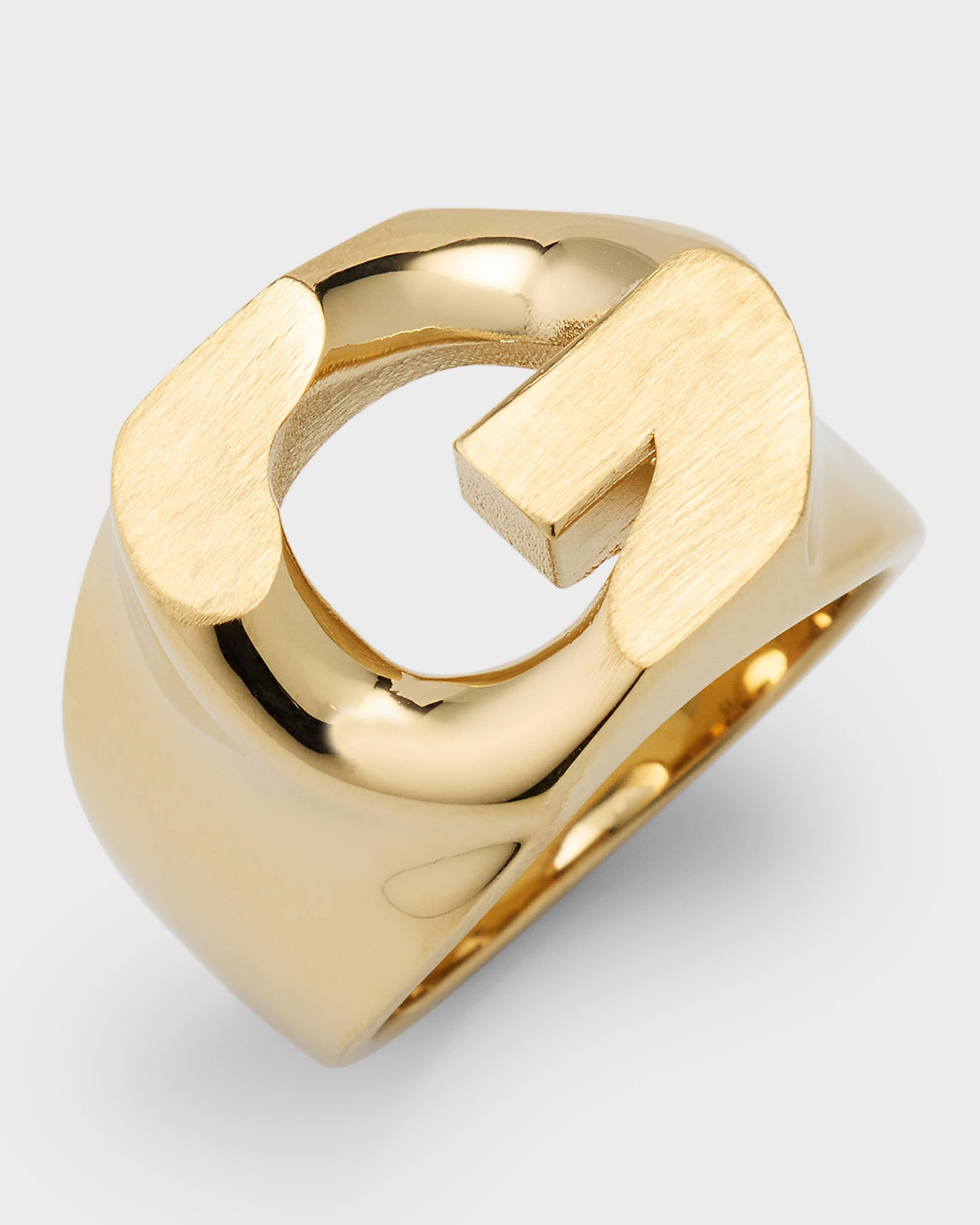 G Chain Signet Ring, Golden - 3
