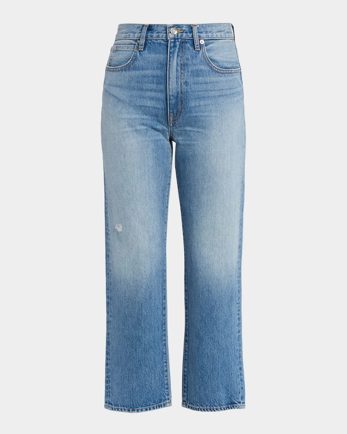 London Cropped Straight-Leg Jeans - 1