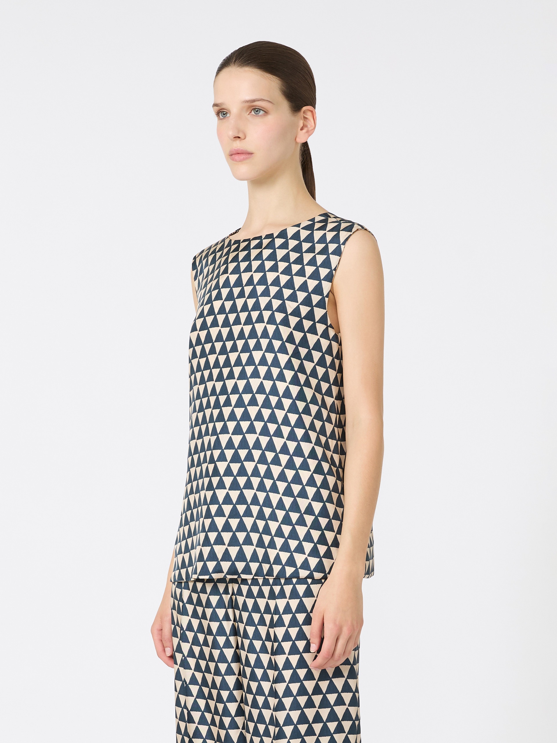 TIMETOP Reversible printed silk top - 5