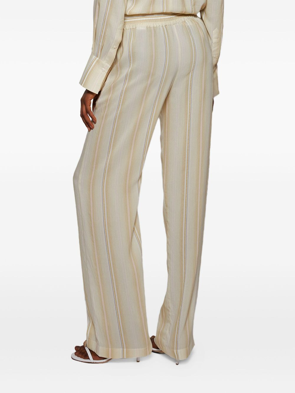 striped elastic-waist trousers - 5