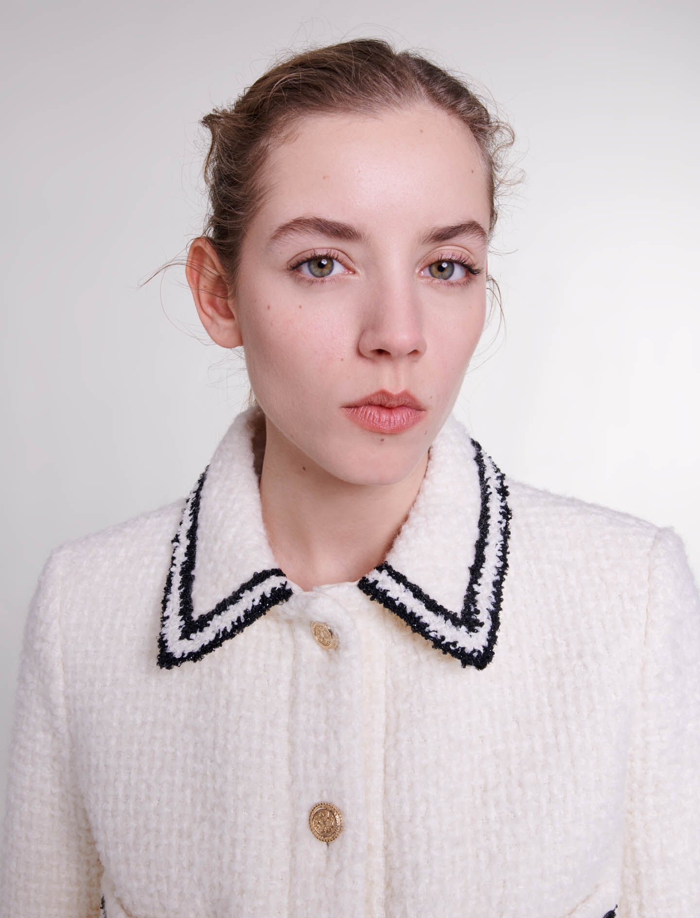 Contrasting tweed-style jacket - 6