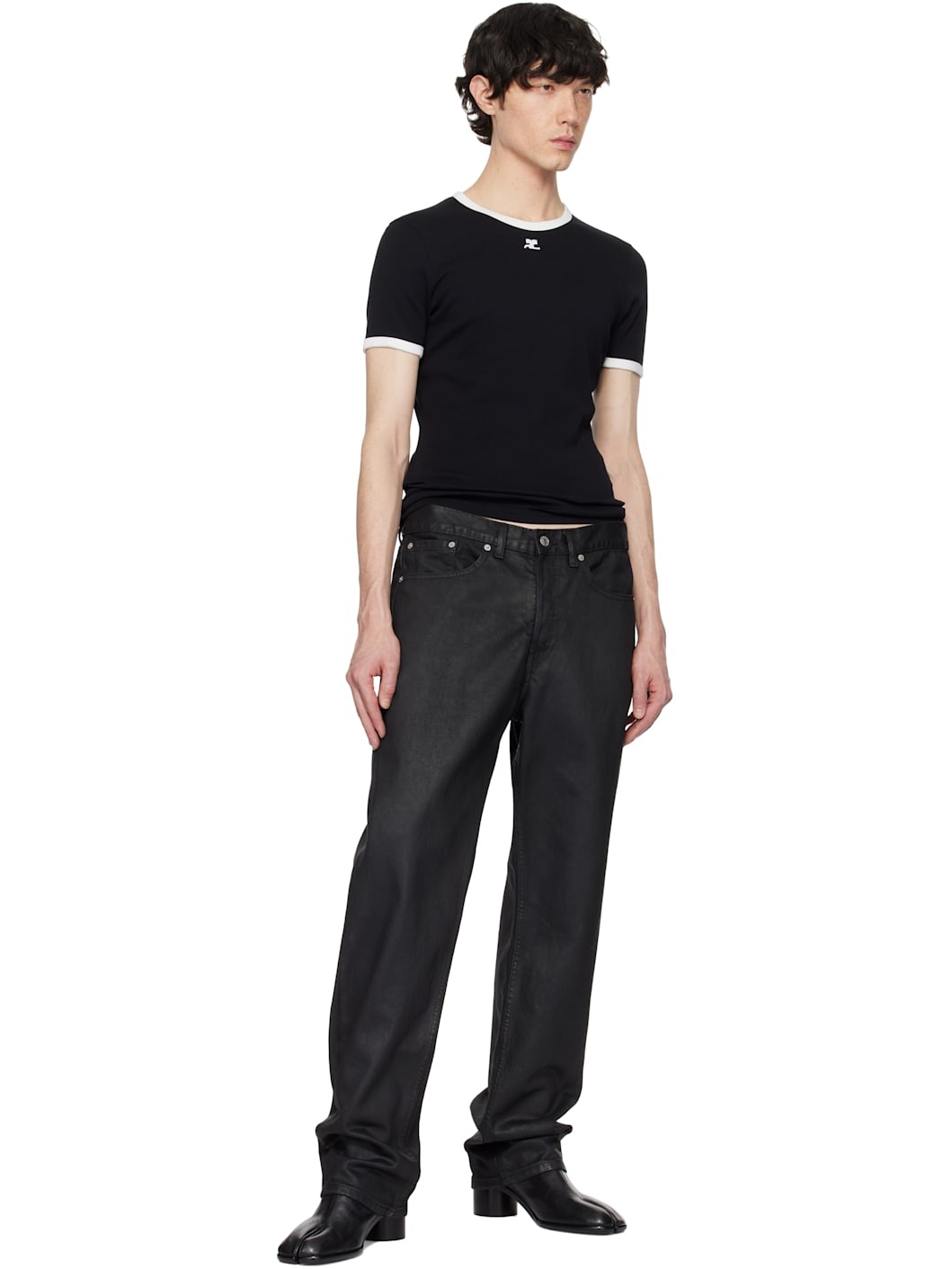 Black & White Signature Contrast T-Shirt - 5