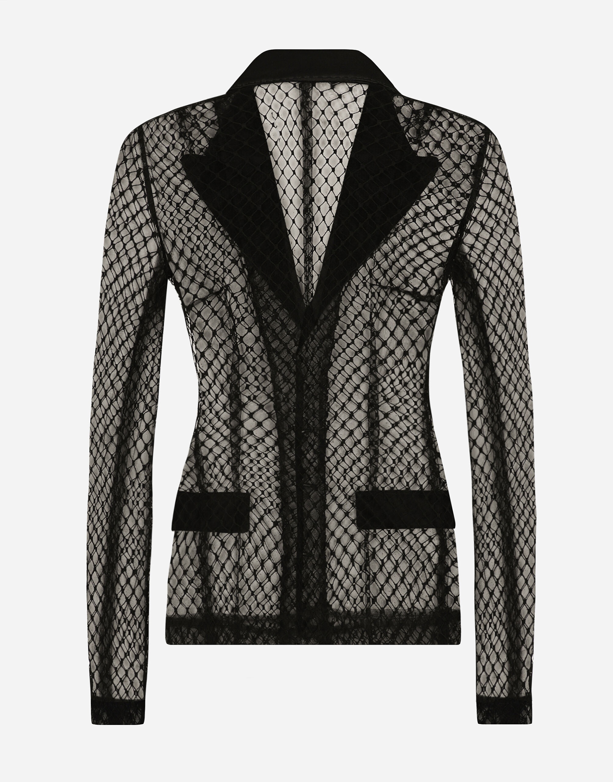 Single-breasted mesh Dolce tuxedo jacket - 2