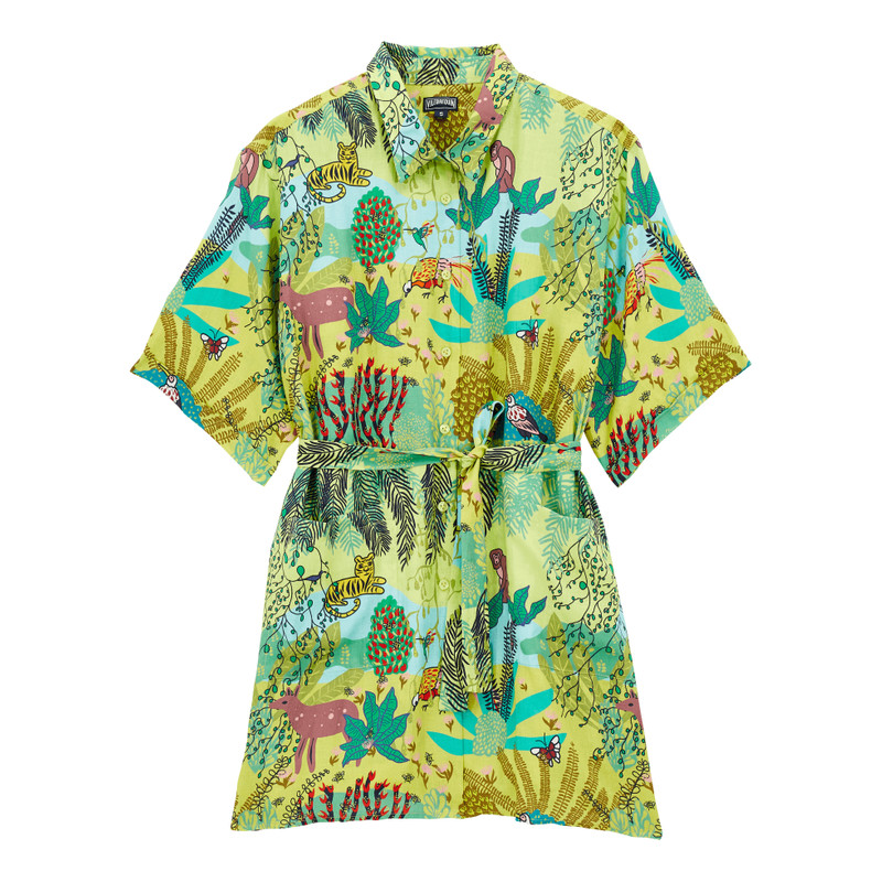 Women Linen Shirt Dress Jungle Rousseau 1