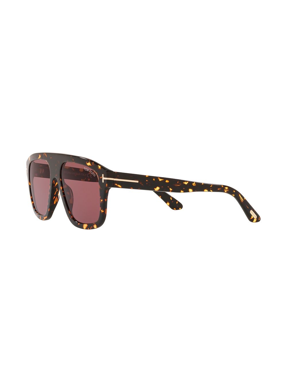 tortoiseshell-effect oversize-frame sunglasses - 2