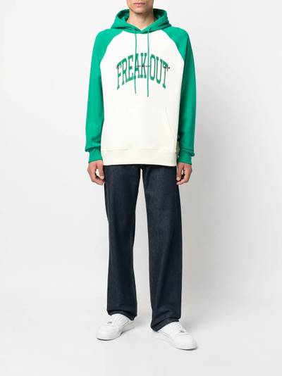 MSGM slogan-print drawstring hoodie outlook