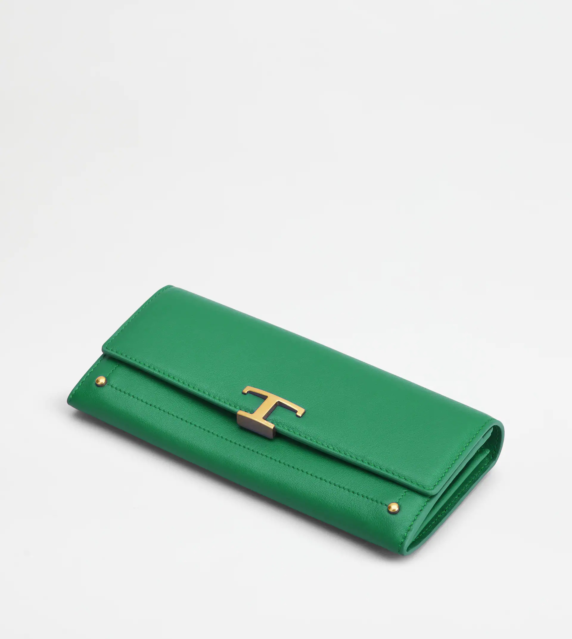 T TIMELESS WALLET IN LEATHER - GREEN - 4