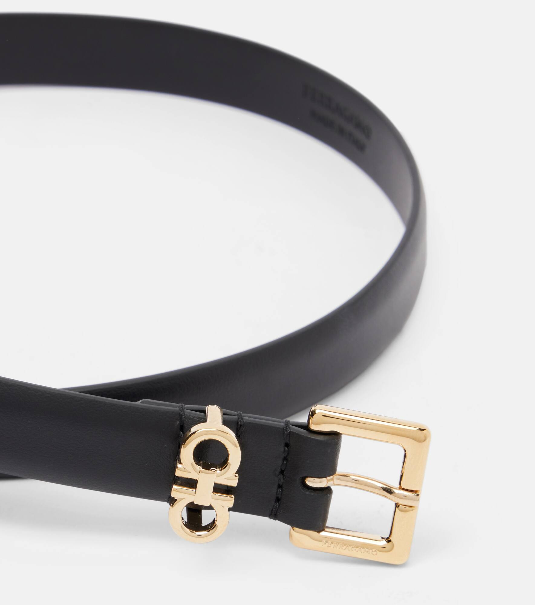 Gancini leather belt - 3