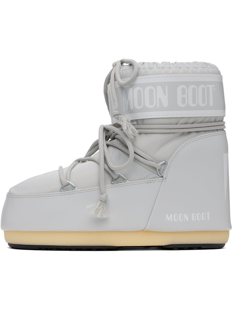Gray Icon Low Nylon Boots 3