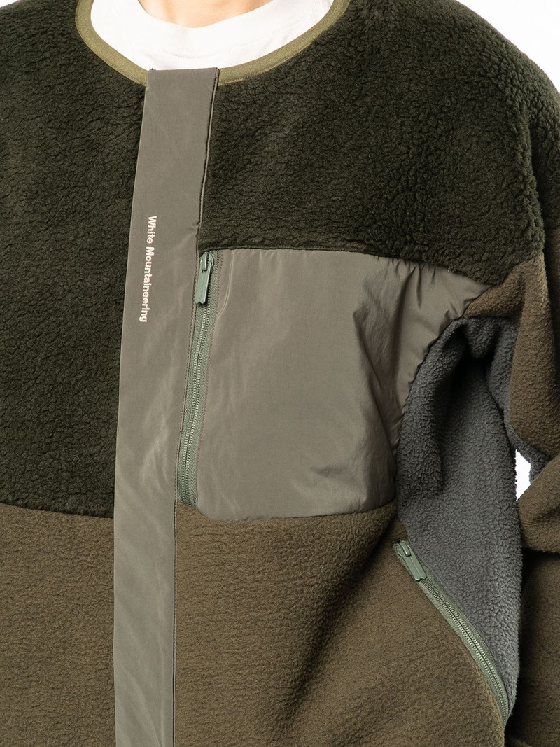 patchwork collarless jacket 5