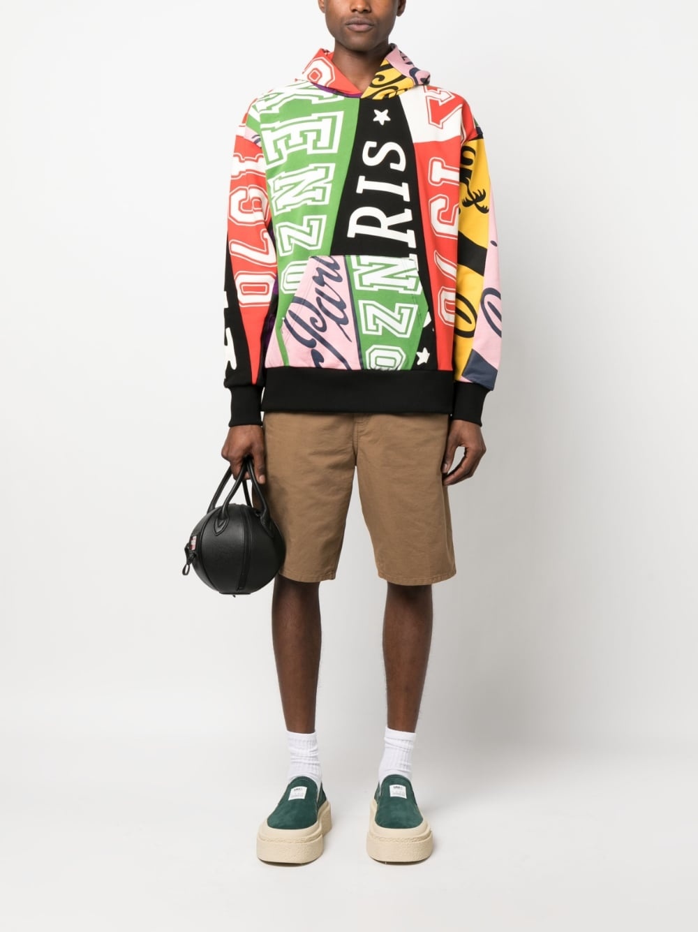 Flag-print cotton hoodie - 2