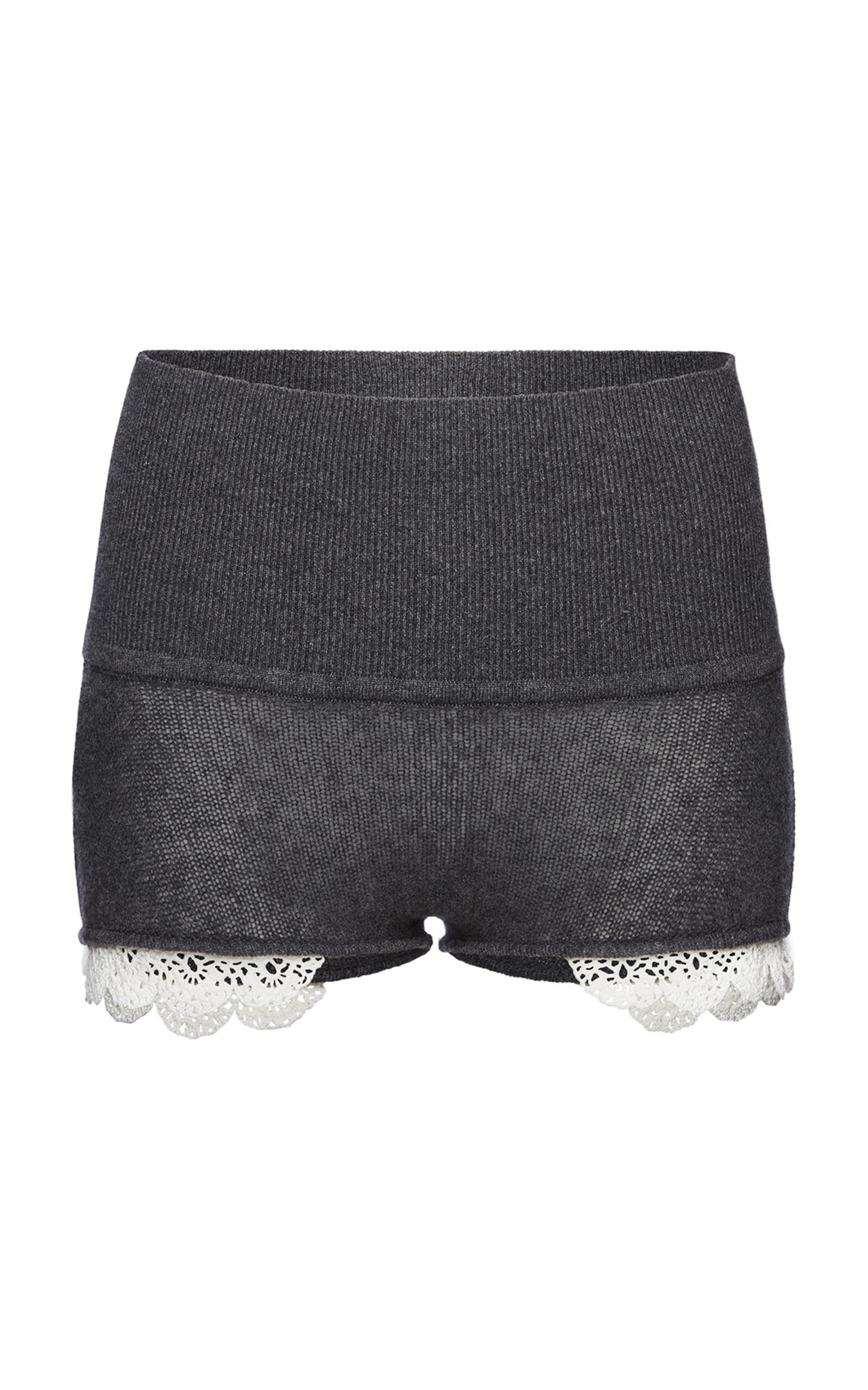 Knit Cashmere Shorts grey - 1