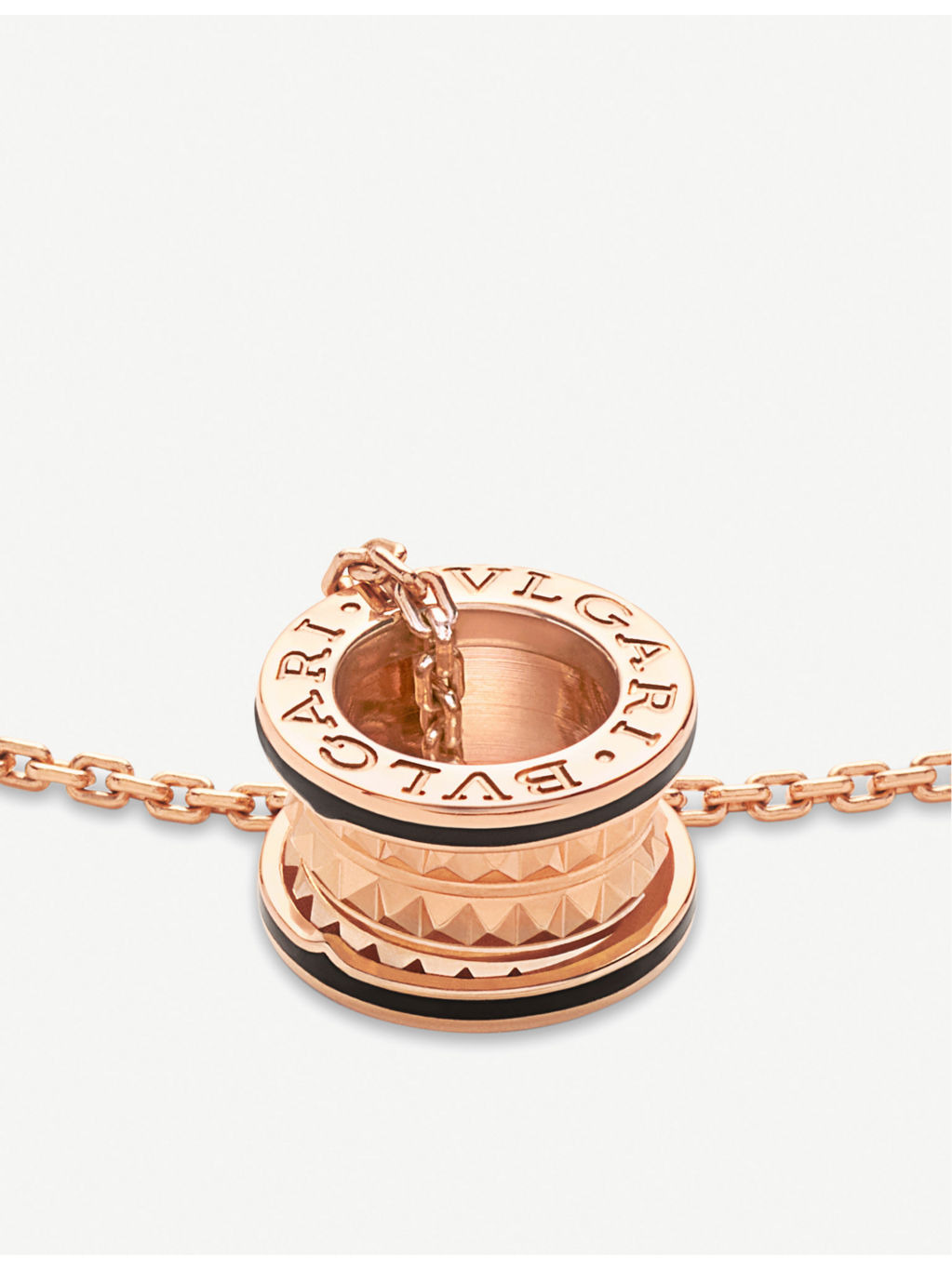 B.zero1 18ct rose-gold and ceramic pendant necklace - 3