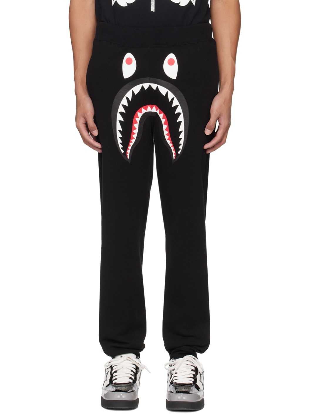 Black ABC Camo Shark Sweatpants - 1
