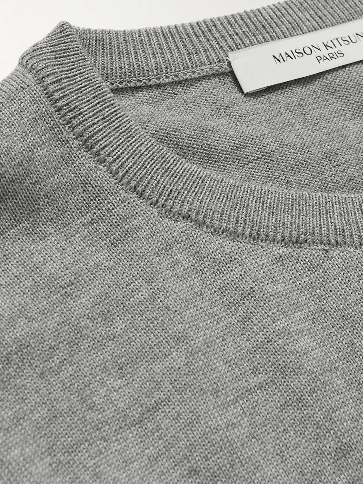 Slim-Fit Logo-Appliquéd Wool Sweater - 5